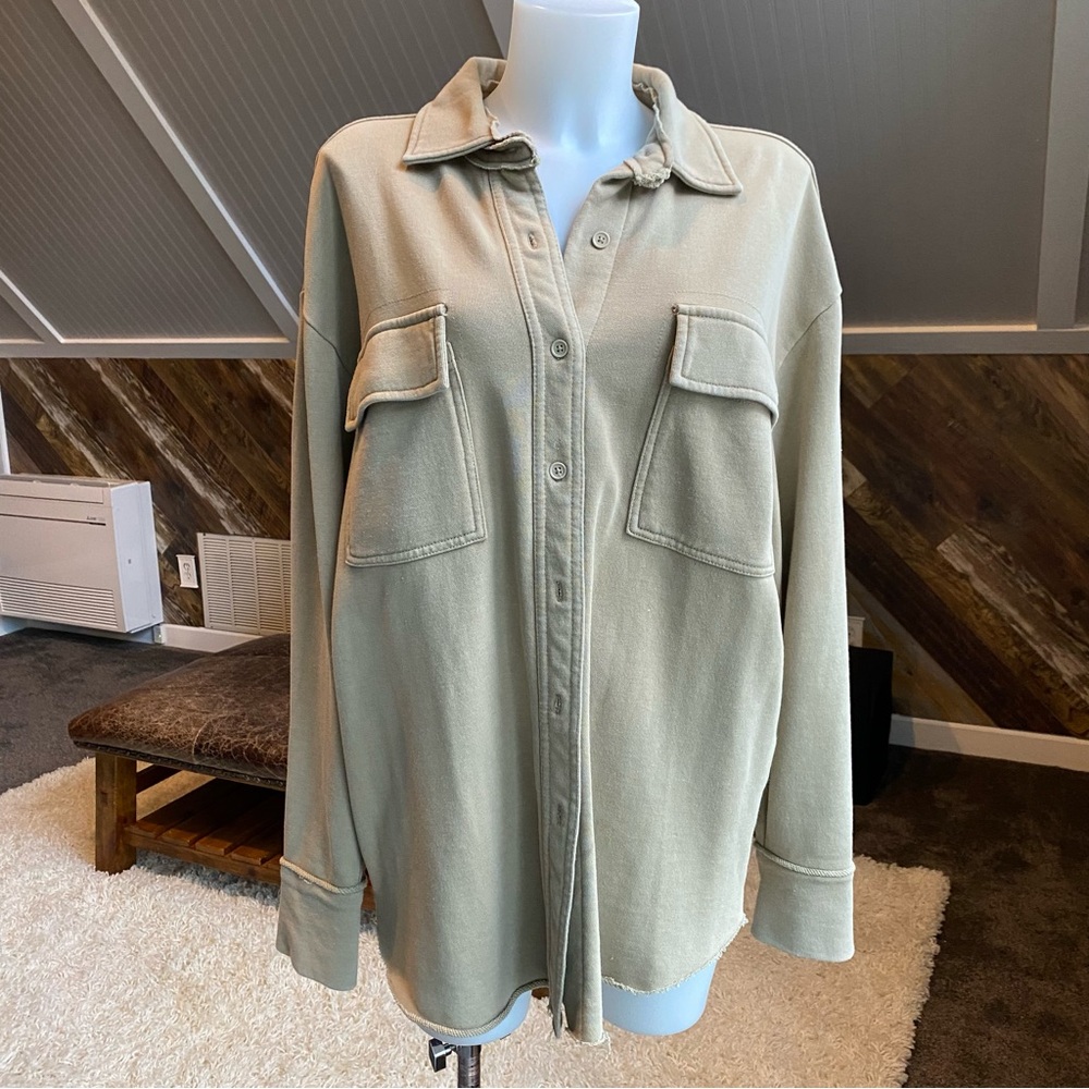 Forever 21 Beige Button Down Top